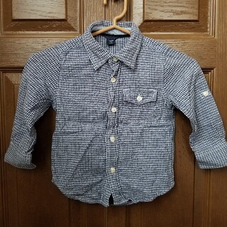 ベビーギャップ(babyGAP)のbabyGAP 長袖シャツ 95　柔らかい生地のシャツで裏はチェック柄ではなく(ブラウス)