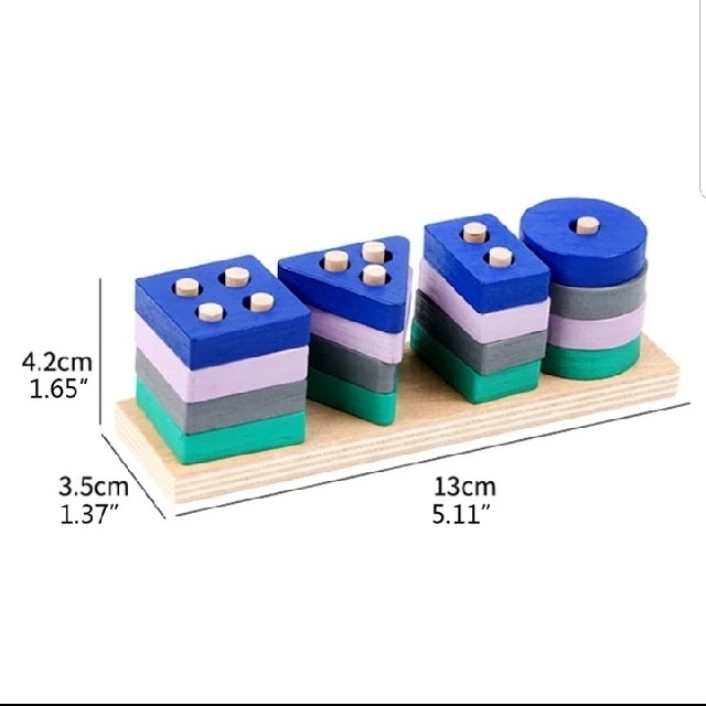 知育玩具　モンテッソーリ　積み木 キッズ/ベビー/マタニティのおもちゃ(積み木/ブロック)の商品写真