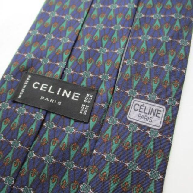 celine(セリーヌ)のセリーヌ CELINE シルク ネクタイ スペイン製 美品 メンズのファッション小物(ネクタイ)の商品写真