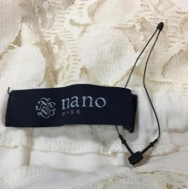 nano・universe(ナノユニバース)の未使用　ナノユニバース　レースコンビブラウス レディースのトップス(シャツ/ブラウス(半袖/袖なし))の商品写真