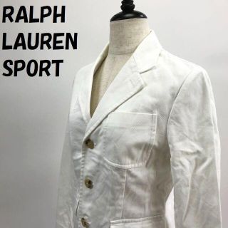 ラルフローレン(Ralph Lauren)の【人気】ラルフローレン スポーツ コットンジャケット ホワイト 9 レディース(テーラードジャケット)