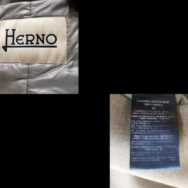 HERNO(ヘルノ)のヘルノ ダウンコート サイズ42 M新品同様  レディースのジャケット/アウター(ダウンコート)の商品写真