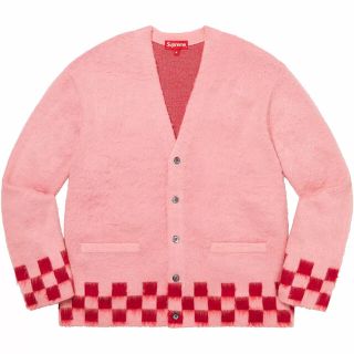 シュプリーム(Supreme)のL supreme brushed checkerboard cardigan(カーディガン)