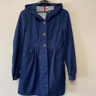 エイチアンドエム(H&M)のUSED H&M ハーフコート　紺色　ネイビーブルー　コート　アウター(その他)