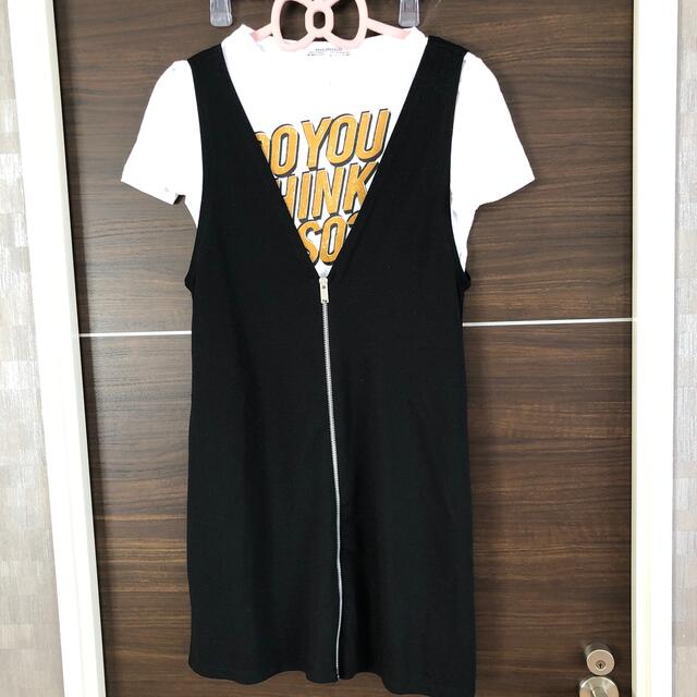 ZARA(ザラ)のZARA Tシャツワンピース　165 キッズ/ベビー/マタニティのキッズ服女の子用(90cm~)(ワンピース)の商品写真