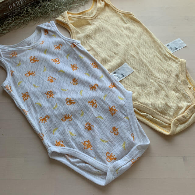 UNIQLO(ユニクロ)のUNIQLOBABYGAP メッシュボディシャツ ロンパース 肌着セット 90 キッズ/ベビー/マタニティのキッズ服男の子用(90cm~)(下着)の商品写真