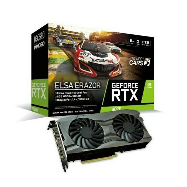 スマホ/家電/カメラELSA GeForce RTX 3070 ERAZOR