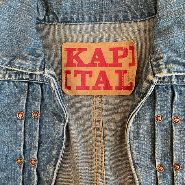 良品★　KAPITAL　デニムトレンチジャケット　【XS】　濃藍　日本製