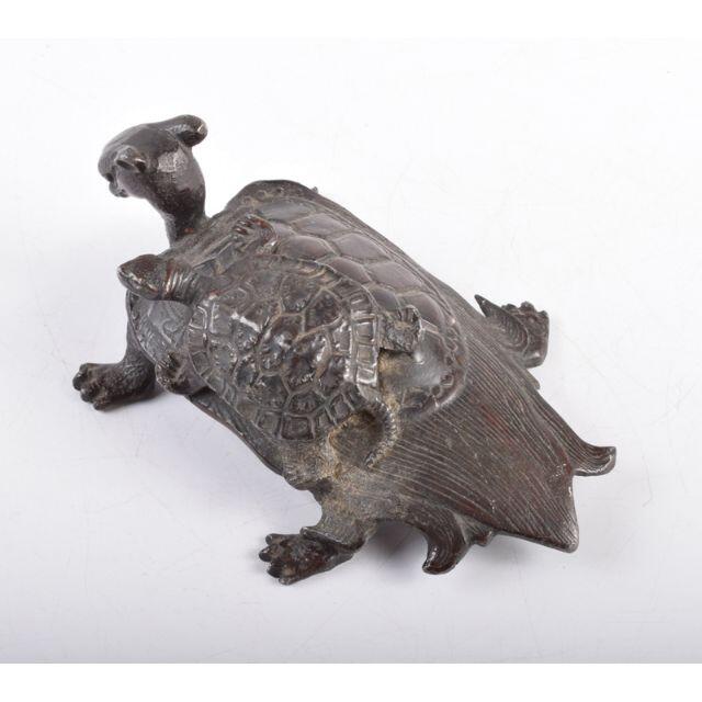 独特な 中国 古銅宣徳銅 神獣 紙鎮 置物 V R3418 N 美術品
