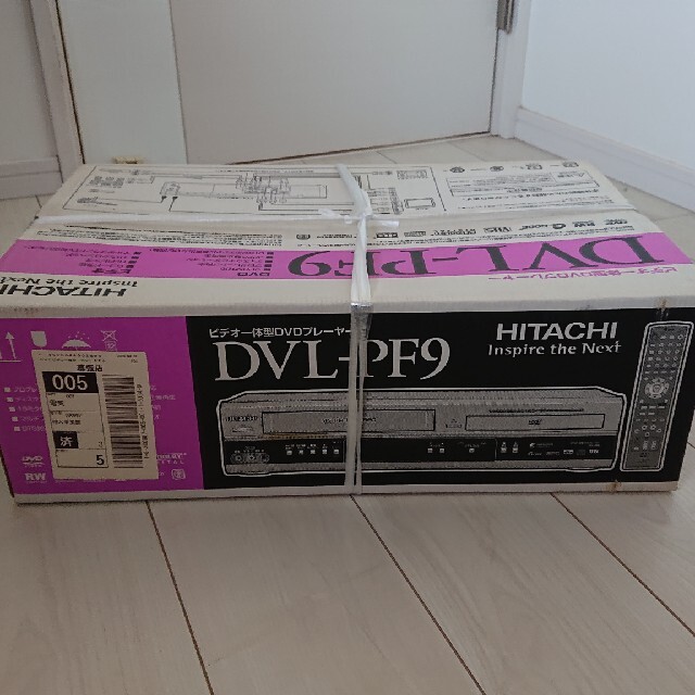 日立(ヒタチ)のDVD付ビデオデッキ 新品未開封 日立DVL-PF9 スマホ/家電/カメラのテレビ/映像機器(その他)の商品写真