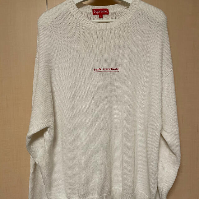 Supreme(シュプリーム)のキムタク着用☆Supreme☆Fuck Everybody Sweater☆L メンズのトップス(ニット/セーター)の商品写真