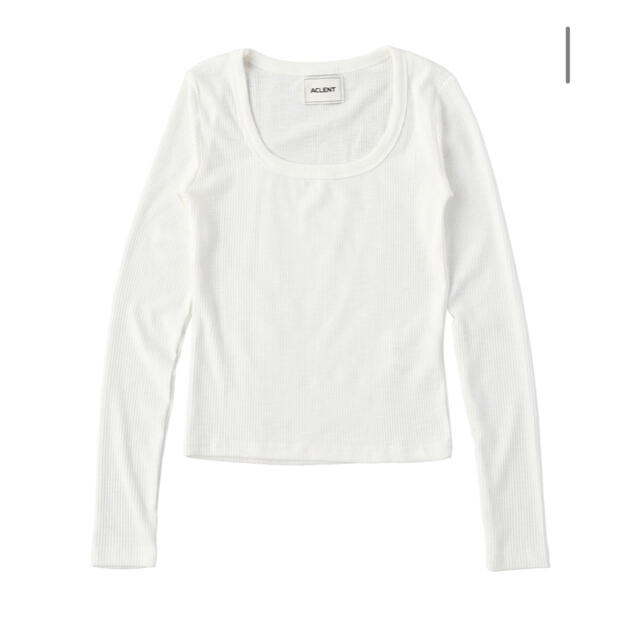 ALEXIA STAM(アリシアスタン)のAclent basic fit long tee white レディースのトップス(Tシャツ(長袖/七分))の商品写真