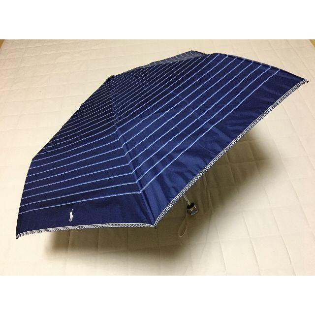 POLO RALPH LAUREN(ポロラルフローレン)の9新品♪ラルフローレン日傘 晴雨兼用 折りたたみ傘ボーダー楽折れ レディースのファッション小物(傘)の商品写真