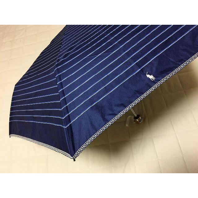 POLO RALPH LAUREN(ポロラルフローレン)の9新品♪ラルフローレン日傘 晴雨兼用 折りたたみ傘ボーダー楽折れ レディースのファッション小物(傘)の商品写真