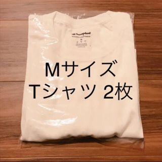 チャンピオン(Champion)の【2枚組】champion チャンピオン メンズ 半袖 Tシャツ 無地T 白 M(Tシャツ/カットソー(半袖/袖なし))