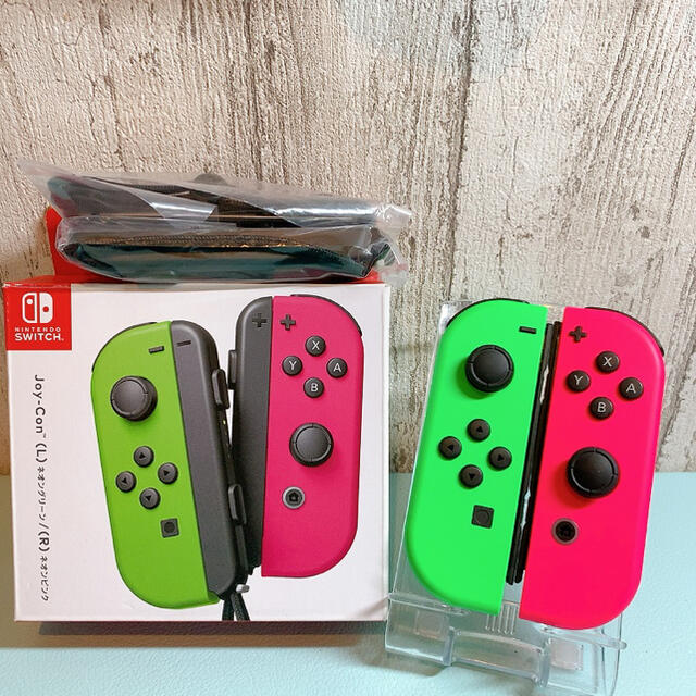 ほぼ未使用品 人気カラー スプラトゥーン Switch 左右セット ジョイコンNintendo