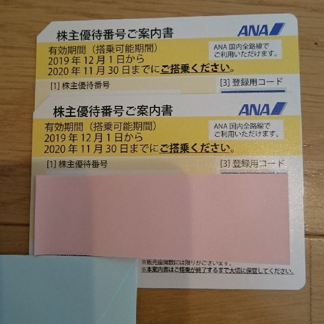 ANA 株主優待券 2枚 チケットの優待券/割引券(その他)の商品写真
