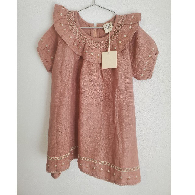 Caramel baby&child (キャラメルベビー&チャイルド)のタグ付き新品 APOLINA MIREL DRESS MOROCCAN ROSE キッズ/ベビー/マタニティのキッズ服女の子用(90cm~)(ワンピース)の商品写真