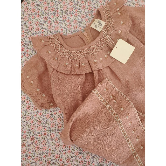 Caramel baby&child (キャラメルベビー&チャイルド)のタグ付き新品 APOLINA MIREL DRESS MOROCCAN ROSE キッズ/ベビー/マタニティのキッズ服女の子用(90cm~)(ワンピース)の商品写真