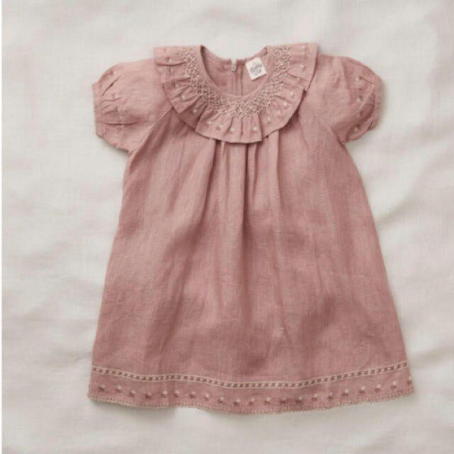 Caramel baby&child (キャラメルベビー&チャイルド)のタグ付き新品 APOLINA MIREL DRESS MOROCCAN ROSE キッズ/ベビー/マタニティのキッズ服女の子用(90cm~)(ワンピース)の商品写真