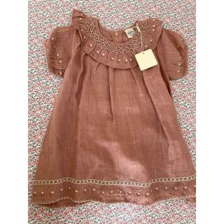 キャラメルベビー&チャイルド(Caramel baby&child )のタグ付き新品 APOLINA MIREL DRESS MOROCCAN ROSE(ワンピース)