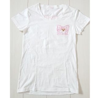 リズリサ(LIZ LISA)のLIZ LISA トップス Tシャツ 半袖 リボン プリント(Tシャツ(半袖/袖なし))