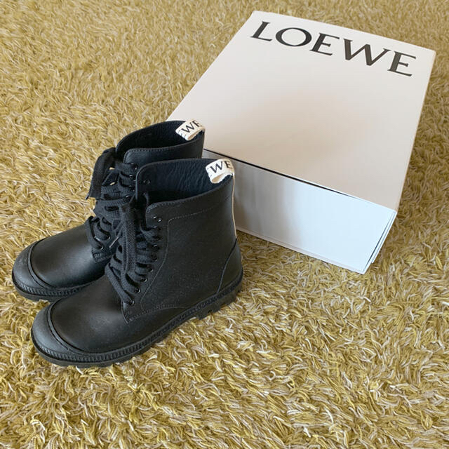 2021福袋】 新品 38 正規品 LOEWE ロエベ コンバットブーツ ブーツ