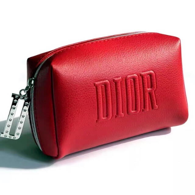 Christian Dior - ディオール レザー調 限定 レッド スモール Christian Dior - ディオール レザー調 限定 レッド スモール