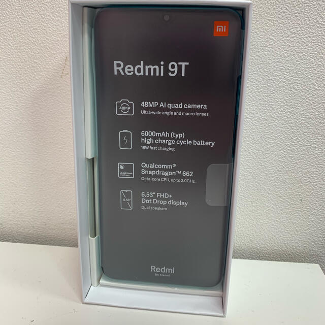 ANDROID(アンドロイド)のXiaomi Redmi 9T 64GB グリーン 新品未使用品 SIMフリー スマホ/家電/カメラのスマートフォン/携帯電話(スマートフォン本体)の商品写真