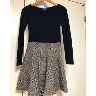 ブラックレーベルクレストブリッジ(BLACK LABEL CRESTBRIDGE)のBLUE LABEL CRESTBRIDGE◆チェック ドッキングワンピース(ひざ丈ワンピース)