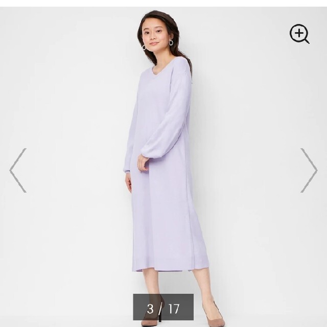 GU - GU バックパールニットワンピの通販 by mmir04's shop|ジーユー