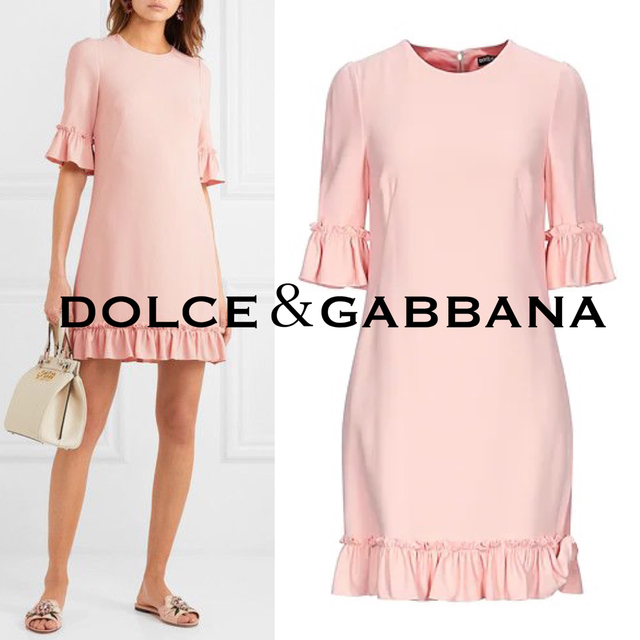 DOLCE&GABBANA(ドルチェアンドガッバーナ)の19SS.極美品■ドルチェ＆ガッバーナ_半袖ワンピース・ドレス/D&Gフェミニン レディースのワンピース(ひざ丈ワンピース)の商品写真