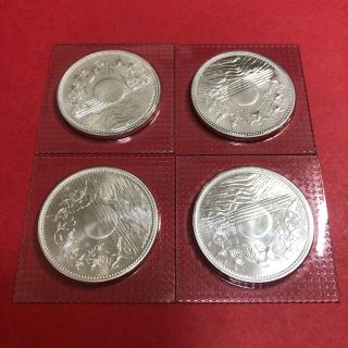 天皇陛下御在位60年記念硬貨 1万円銀貨 4枚(貨幣)