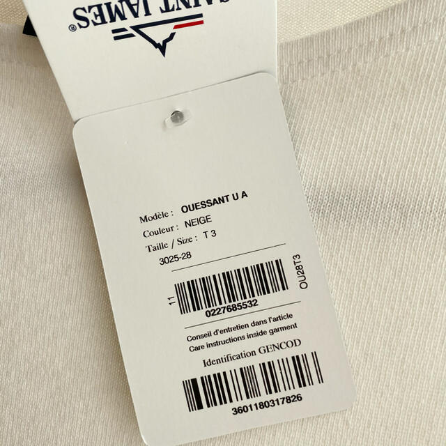 SAINT JAMES(セントジェームス)のセントジェームス　T3 白　新品未使用 レディースのトップス(カットソー(長袖/七分))の商品写真