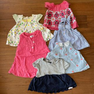 ベビーギャップ(babyGAP)のりんこま様　80サイズ　女の子チュニックセット　保育園着(ワンピース)