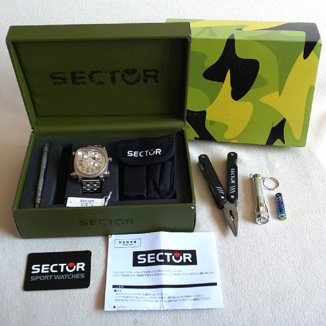 SECTOR(セクター)の新品 珍品 セクター モールス信号 デュオタイム メンズの時計(腕時計(アナログ))の商品写真