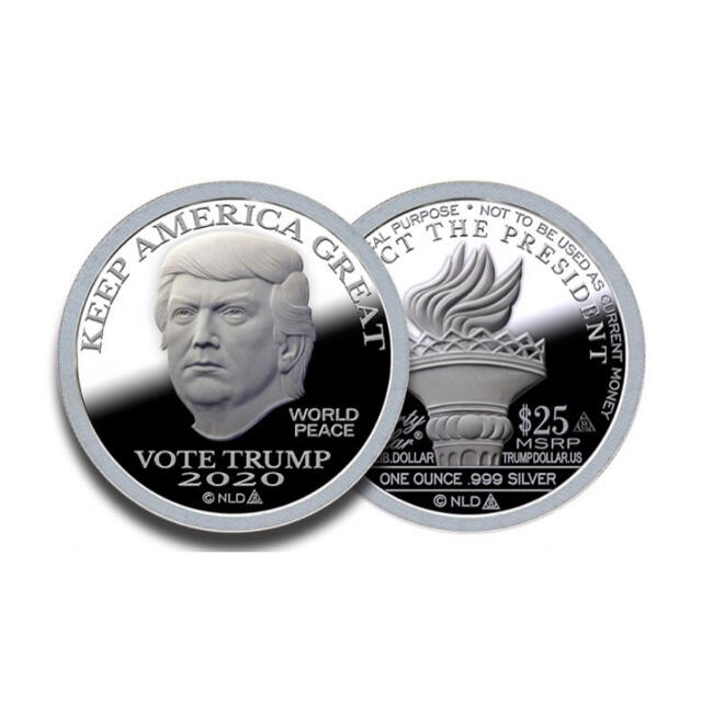 【限定版】KEEP AMERICA GREAT☆トランプ大統領2020 銀貨 3