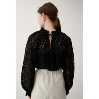 マウジー(moussy)のmoussy 2way LACE BLOUSE BLK(シャツ/ブラウス(長袖/七分))