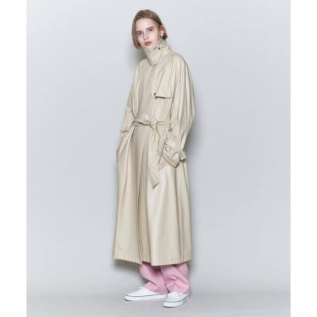 BEAUTY&YOUTH UNITED ARROWS(ビューティアンドユースユナイテッドアローズ)の＜6(ROKU)＞FAKE LEATHER TRENCH COAT/コート レディースのジャケット/アウター(ロングコート)の商品写真