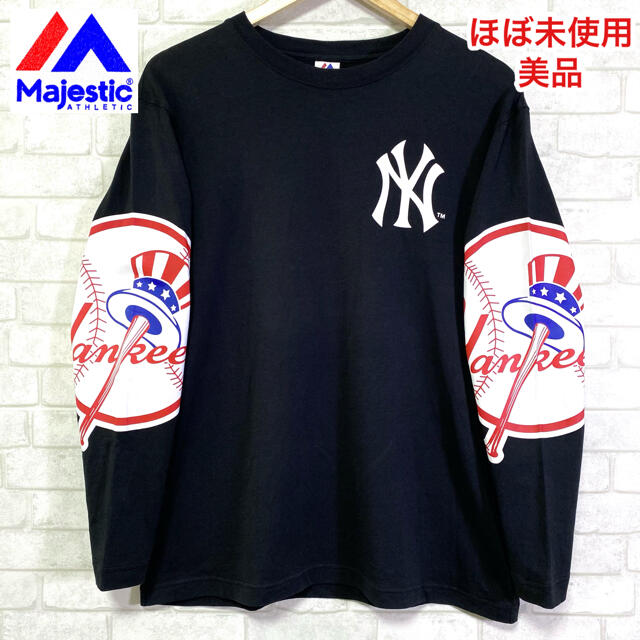 Majestic(マジェスティック)の☆ほぼ未使用☆ Majestic マジェスティック ヤンキース NY ビッグロゴ メンズのトップス(Tシャツ/カットソー(七分/長袖))の商品写真