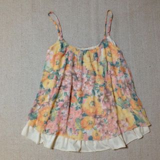 リエンダ(rienda)のrienda 花柄シフォンキャミ(キャミソール)