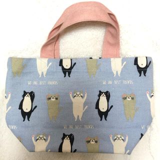 白猫ターチャン柄🐈‍⬛　キャンバス　トートバッグ(トートバッグ)