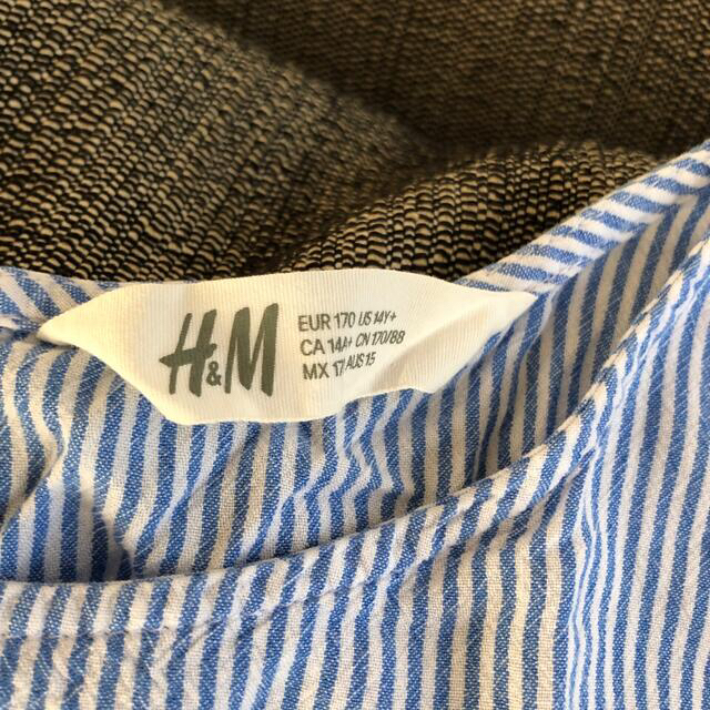 H&M(エイチアンドエム)のH&M オープンショルダー　肩出し　150 160 美品 キッズ/ベビー/マタニティのキッズ服女の子用(90cm~)(Tシャツ/カットソー)の商品写真