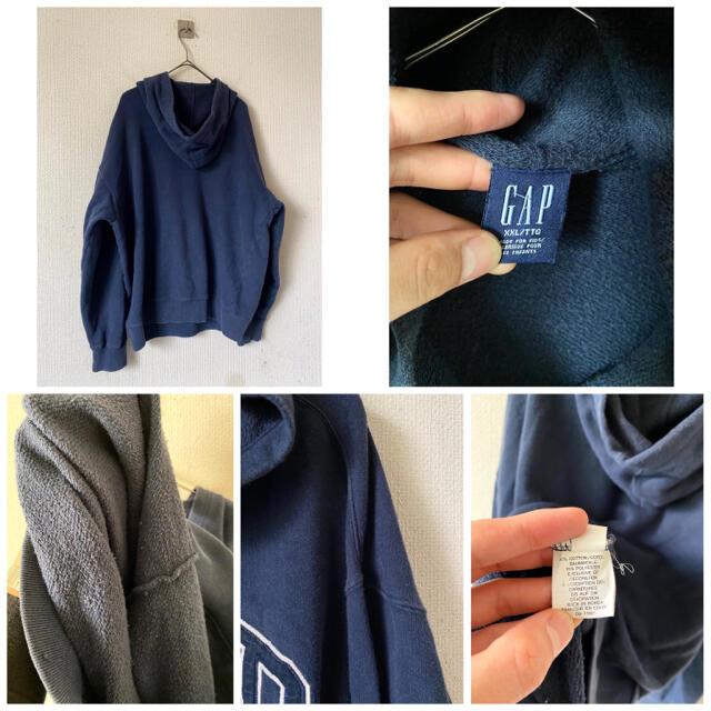 GAP(ギャップ)のvintage 90s old GAP ロゴ ネイビー スウェット パーカー メンズのトップス(パーカー)の商品写真