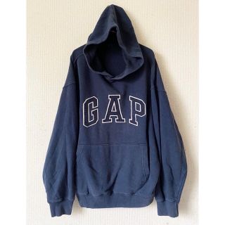 ギャップ(GAP)のvintage 90s old GAP ロゴ ネイビー スウェット パーカー(パーカー)