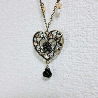 アクシーズファム(axes femme)のハート薔薇2重ネックレス◆axes femme(ネックレス)