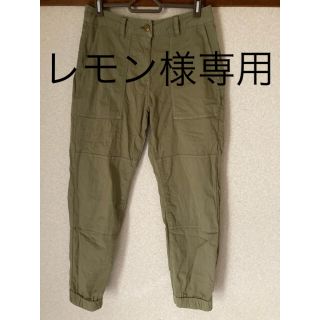 プラステ(PLST)の【PLST】プラステ　カーゴ風クロップドパンツ　カーキ色　サイズ2(クロップドパンツ)