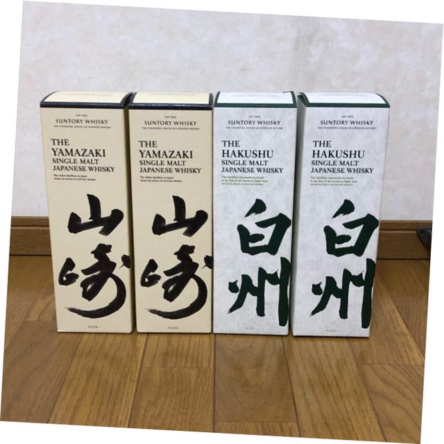 サントリーモルトウィスキー山崎・白州700ml 各２本セット