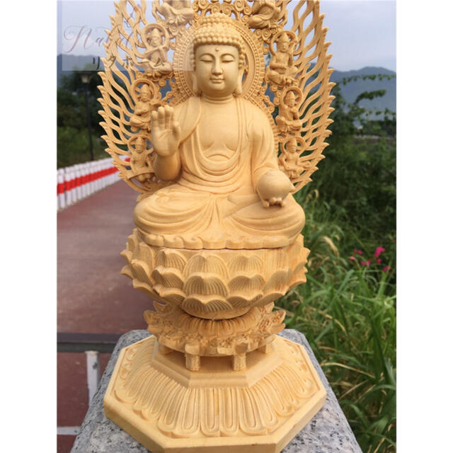 薬師如来座像 祈る厄除 仏陀彫刻 仏教美術品 開運風水 2