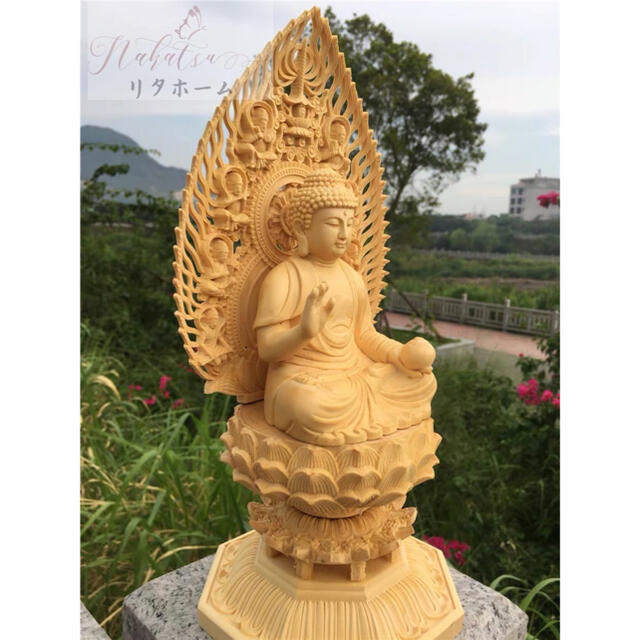薬師如来座像 祈る厄除 仏陀彫刻 仏教美術品 開運風水 3